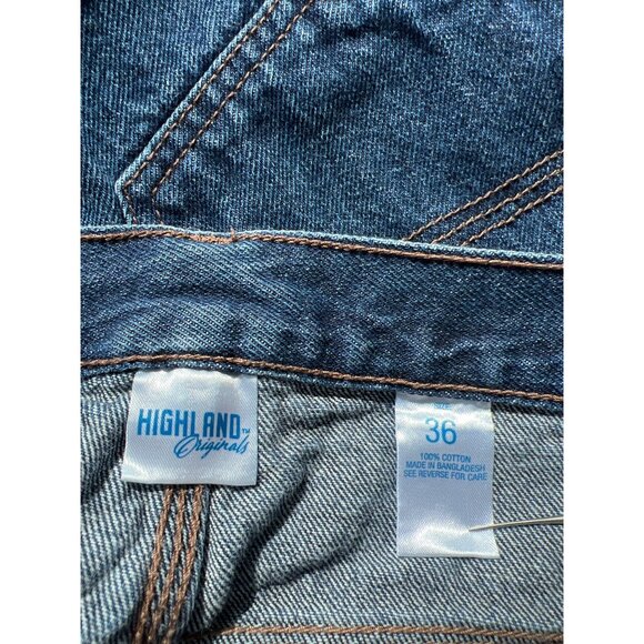 Highland Originals Straight Leg Denim Jeans Size 36 Medium Wash Cotton Classic - Picture 3 of 6
